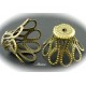 20 calottes coupelle mini métal couleur bronze 6mm