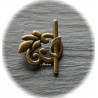2 fermoirs toggles metal couleur bronze 24mm