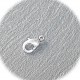 10 fermoirs alliage zinc   mousquetons argenté couleur silver clair  12mm