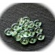 20 perles rondelles en verre tchèque  vert péridot 6mm
