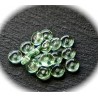 20 perles rondelles en verre tchèque  vert péridot 6mm