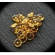 20 perles rondelles en verre tchèque  topaze miel  6mm