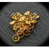 20 perles rondelles en verre tchèque  topaze miel  6mm