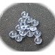 20  perles rondelles en verre tchèque  light saphir  6mm