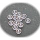 20 perles rondelles en verre tchèque  Rosaline  6mm