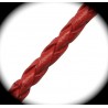 1mètre de cordon rouge  simili cuir tressé épaisseur 3mm