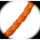 1mètre de cordon orange simili cuir tressé épaisseur 3mm