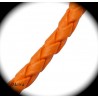 1mètre de cordon orange simili cuir tressé épaisseur 3mm