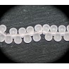 20 perles verre de bohème couleur rosaline givré pâle    6x4mm