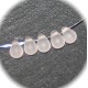 20 perles verre de bohème couleur rosaline givré pâle    6x4mm