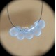 20 perles verre de bohème goutte  couleur bleu light sapphire mate   6x4mm