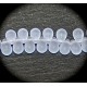 20 perles verre de bohème goutte  couleur bleu light sapphire mate   6x4mm