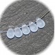 20 perles verre de bohème goutte  couleur bleu light sapphire mate   6x4mm