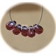 20 perles verre de bohème goutte  couleur améthyste  6x4mm