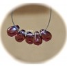 20 perles verre de bohème goutte  couleur améthyste  6x4mm