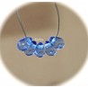 20 perles verre de bohème  couleur bleu sapphire 6x4mm