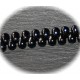 20 perles verre bohème  couleur noir jet 6x4mm