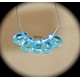 20 perles verre de bohème goutte  couleur aquamarine  6x4mm
