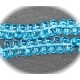 20 perles verre de bohème goutte  couleur aquamarine  6x4mm