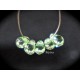 20 perles verre de bohème goutte  couleur péridot 6x4mm