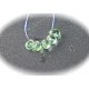 20 perles verre de bohème goutte  couleur péridot 6x4mm