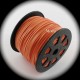 1 mètre  de cordon suédine plat aspect cuir saumon   diamètre 3x1,5m