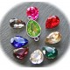 4 supports cabochons goutte connecteurs métal argenté 29x16mm