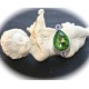 4 supports cabochons goutte connecteurs métal argenté 29x16mm