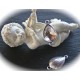 4 supports cabochons goutte connecteurs métal argenté 29x16mm