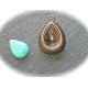 x4 supports pendentif goutte laiton couleur bronze 23X16MM
