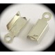 20 embouts attache lacet métal  couleur argent 12x4mm