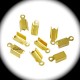 20 embouts attache lacet couleur doré 12x5mm
