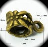 10 bélières métal couleur bronze à motifs ciselés 12x6mm