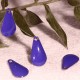 4 sequins goutte émaillés  lavande violet laiton 10x6mm