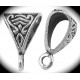 10 bélières triangle motifs ethnique métal argenté 15,5mm