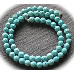 10 pierres perle  de turquoise howlite facettée 6mm