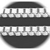 1 mètre chaine "Venise " a maille carré métal argenté silver 3,2x3,2mm