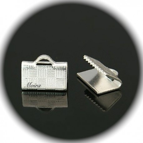 10 embouts griffes métal argentés silver clair 10x7mm