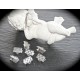 10 embouts griffes métal argentés silver clair 10x7mm