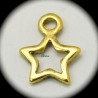20 breloques étoiles métal doré dimension 14x10mm