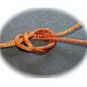 2 mètres caramel cuivré   fil de nylon satiné épaisseur 2mm