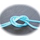 2 mètres turquoise  fil de nylon satiné épaisseur 2mm