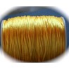 2 Metre fil de nylon satiné  jaune épaisseur 2mm