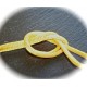 2 Metre fil de nylon satiné  jaune épaisseur 2mm