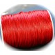 2 mètres rouge de  fil de nylon satiné épaisseur 2mm