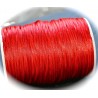 2 mètres rouge de  fil de nylon satiné épaisseur 2mm