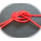 2 mètres rouge de  fil de nylon satiné épaisseur 2mm