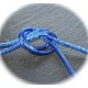 2 mètres bleu canard de  fil de nylon satiné épaisseur 2mm