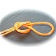 2 mètres orange de  fil de nylon satiné épaisseur 2mm