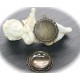 5 supports cabochons alliage de zinc bronze dentelle